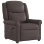 Sillón reclinable de masaje eléctrico marrón brillante by , Armchairs - Ref: Foro24-3303417, Price: 279,33 €, Discount: %