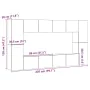 Conjunto de mueble de TV 8 piezas montado la pared madera vieja de , Muebles TV - Ref: Foro24-3328975, Precio: 284,97 €, Desc...