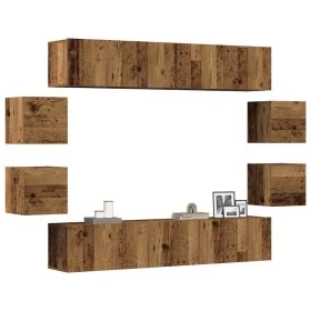 Conjunto de mueble de TV 8 piezas montado la pared madera vieja von , TV-Möbel - Ref: Foro24-3328949, Preis: 251,98 €, Rabatt: %
