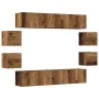 Conjunto de mueble de TV 8 piezas montado la pared madera vieja de , Muebles TV - Ref: Foro24-3328949, Precio: 251,98 €, Desc...