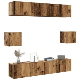 Conjunto de mueble de TV 6 piezas montado la pared madera vieja de , Muebles TV - Ref: Foro24-3328989, Precio: 209,58 €, Desc...