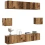 Conjunto de mueble de TV 6 piezas montado la pared madera vieja von , TV-Möbel - Ref: Foro24-3328989, Preis: 210,69 €, Rabatt: %