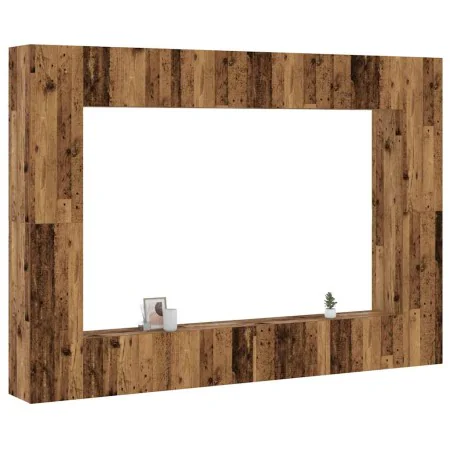 Conjunto de mueble de TV 8 piezas montado la pared madera vieja de , Muebles TV - Ref: Foro24-3328977, Precio: 441,88 €, Desc...