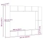 Conjunto de mueble de TV 8 piezas montado la pared madera vieja de , Muebles TV - Ref: Foro24-3328977, Precio: 441,88 €, Desc...