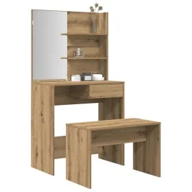 Juego de tocador de madera de ingeniería de roble artesanal de , Tocadores para dormitorios - Ref: Foro24-3329190, Precio: 12...