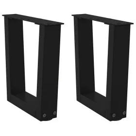 Patas para mesa de comedor forma V 2 uds negro 40x(30-31,3) cm by , Table legs - Ref: Foro24-4012604, Price: 48,92 €, Discoun...
