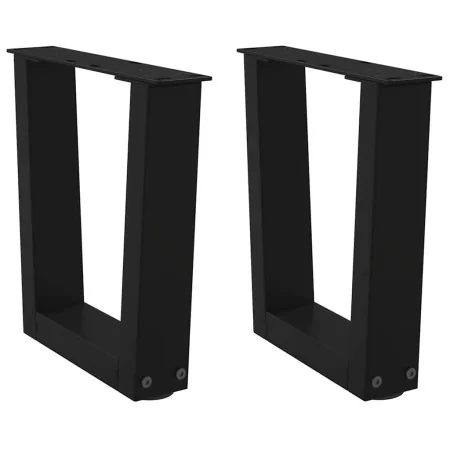Patas para mesa de comedor forma V 2 uds negro 40x(30-31,3) cm by , Table legs - Ref: Foro24-4012604, Price: 48,92 €, Discoun...