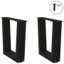 Patas para mesa de comedor forma V 2 uds negro 40x(30-31,3) cm by , Table legs - Ref: Foro24-4012604, Price: 48,92 €, Discoun...