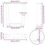 Patas para mesa de comedor forma V 2 uds negro 40x(30-31,3) cm by , Table legs - Ref: Foro24-4012604, Price: 48,92 €, Discoun...