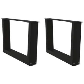 Patas para mesa de comedor forma V 2 uds negro 60x(30-31,3) cm by , Table legs - Ref: Foro24-4012612, Price: 64,32 €, Discoun...