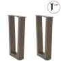 Patas para mesa de comedor forma de V 2 uds acero natural acero by , Table legs - Ref: Foro24-4012627, Price: 59,60 €, Discou...