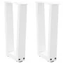 Patas para mesa de comedor en forma de V 2 uds blanco acero von , Tischbeine - Ref: Foro24-4012625, Preis: 59,60 €, Rabatt: %