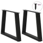 Patas para mesa de comedor forma V 2 uds negro 70x(42-43,3) cm by , Table legs - Ref: Foro24-4012556, Price: 68,82 €, Discoun...