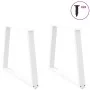 Patas para mesa de comedor en forma de V 2 uds acero blanco by , Table legs - Ref: Foro24-4012577, Price: 109,08 €, Discount: %
