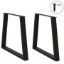 Patas para mesa de comedor forma V 2 uds negro 70x(72-73,3) cm by , Table legs - Ref: Foro24-4012568, Price: 85,52 €, Discoun...