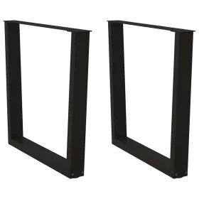 Patas para mesa de comedor en forma de V 2 uds acero negro by , Table legs - Ref: Foro24-4012652, Price: 97,61 €, Discount: %