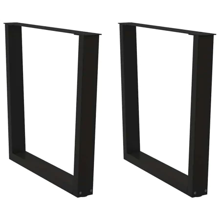 Patas para mesa de comedor en forma de V 2 uds acero negro by , Table legs - Ref: Foro24-4012652, Price: 97,61 €, Discount: %