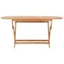Folding garden table solid teak wood 160x80x75 cm by vidaXL, Garden tables - Ref: Foro24-48998, Price: 203,05 €, Discount: %