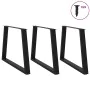 Patas mesa comedor forma V 3uds acero negro 100x(72-73,3) cm by , Table legs - Ref: Foro24-4012596, Price: 159,55 €, Discount: %