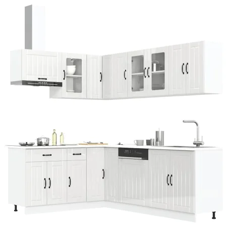 Mueble cocina Lucca blanco brillo 11 pzas madera contrachapada de , Armarios de cocina - Ref: Foro24-3314893, Precio: 787,24 ...