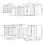 Mueble de cocina Lucca blanco 11 piezas madera contrachapada de , Armarios de cocina - Ref: Foro24-3314891, Precio: 699,49 €,...