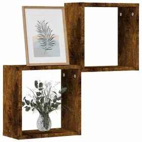 Estantes cubo de pared 2 unidades roble ahumado 30x15x30 cm by , Shelves and shelves - Ref: Foro24-815879, Price: 24,44 €, Di...