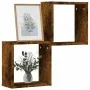 Estantes cubo de pared 2 unidades roble ahumado 30x15x30 cm de , Estantes y estanterías - Ref: Foro24-815879, Precio: 23,56 €...