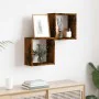 Estantes cubo de pared 2 unidades roble ahumado 30x15x30 cm de , Estantes y estanterías - Ref: Foro24-815879, Precio: 23,56 €...