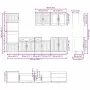 Mueble cocina Kalmar blanco de alto brillo 7 pzas von , Küchenschränke - Ref: Foro24-3314743, Preis: 685,24 €, Rabatt: %