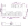 Mueble cocina Kalmar roble marrón 7 pzas madera contrachapada von , Küchenschränke - Ref: Foro24-3314748, Preis: 620,14 €, Ra...