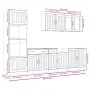 Mueble cocina Kalmar roble marrón 7 pzas madera contrachapada von , Küchenschränke - Ref: Foro24-3314748, Preis: 620,14 €, Ra...