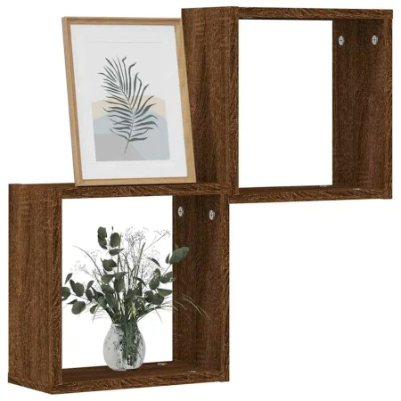 Estantes cubo de pared 2 unidades roble marrón 30x15x30 cm de , Estantes y estanterías - Ref: Foro24-815885, Precio: 23,26 €,...