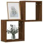 Estantes cubo de pared 2 unidades roble marrón 30x15x30 cm de , Estantes y estanterías - Ref: Foro24-815885, Precio: 23,26 €,...