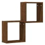 Estantes cubo de pared 2 unidades roble marrón 30x15x30 cm de , Estantes y estanterías - Ref: Foro24-815885, Precio: 23,26 €,...