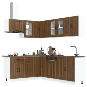 Mueble cocina Lucca roble marrón 11 pzas madera contrachapada von , Küchenschränke - Ref: Foro24-3314898, Preis: 698,29 €, Ra...