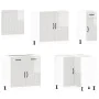Mueble cocina Lucca blanco brillo 11 pzas madera contrachapada von , Küchenschränke - Ref: Foro24-3314923, Preis: 798,26 €, R...