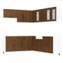 Mueble cocina Lucca roble marrón 11 pzas madera contrachapada by , Kitchen cabinets - Ref: Foro24-3314928, Price: 719,51 €, D...