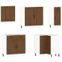 Mueble cocina Lucca roble marrón 11 pzas madera contrachapada by , Kitchen cabinets - Ref: Foro24-3314928, Price: 719,51 €, D...