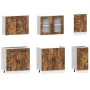Mueble cocina Kalmar roble ahumado 7 pzas madera contrachapada by , Kitchen cabinets - Ref: Foro24-3314736, Price: 622,24 €, ...
