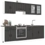 Mueble de cocina Kalmar negra 8 piezas madera contrachapada von , Küchenschränke - Ref: Foro24-3314832, Preis: 534,54 €, Raba...