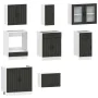 Mueble de cocina Kalmar negra 8 piezas madera contrachapada von , Küchenschränke - Ref: Foro24-3314832, Preis: 534,54 €, Raba...
