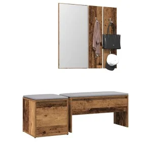 Juego de muebles de recibidor madera ingeniería madera antigua by , Benches for halls and storage - Ref: Foro24-3329171, Pric...