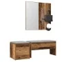 Juego de muebles de recibidor madera ingeniería madera antigua by , Benches for halls and storage - Ref: Foro24-3329171, Pric...