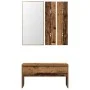 Juego de muebles de recibidor madera ingeniería madera antigua by , Benches for halls and storage - Ref: Foro24-3329171, Pric...