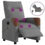 Sillón reclinable de masaje eléctrico tela gris oscuro by , Armchairs - Ref: Foro24-3323999, Price: 257,15 €, Discount: %