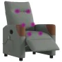 Sillón reclinable de masaje eléctrico tela gris oscuro by , Armchairs - Ref: Foro24-3323999, Price: 257,15 €, Discount: %