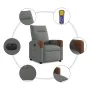 Sillón reclinable de masaje eléctrico tela gris oscuro by , Armchairs - Ref: Foro24-3323999, Price: 257,15 €, Discount: %