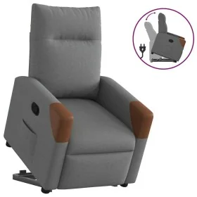 Sillón reclinable elevable de tela gris oscuro by , Armchairs - Ref: Foro24-3324007, Price: 285,28 €, Discount: %