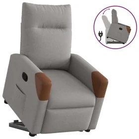 Sillón reclinable elevable tela gris taupe by , Armchairs - Ref: Foro24-3324011, Price: 285,51 €, Discount: %