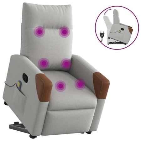 Sillón de masaje reclinable de pie de tela gris nube von , Sessel - Ref: Foro24-3324013, Preis: 289,90 €, Rabatt: %